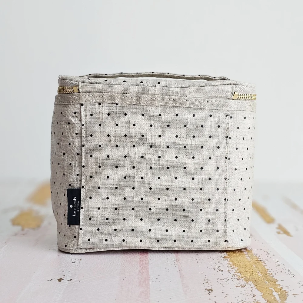 Kate Spade New York Lunch Tote Deco Dots Out to Lunch Coated Linen Cover